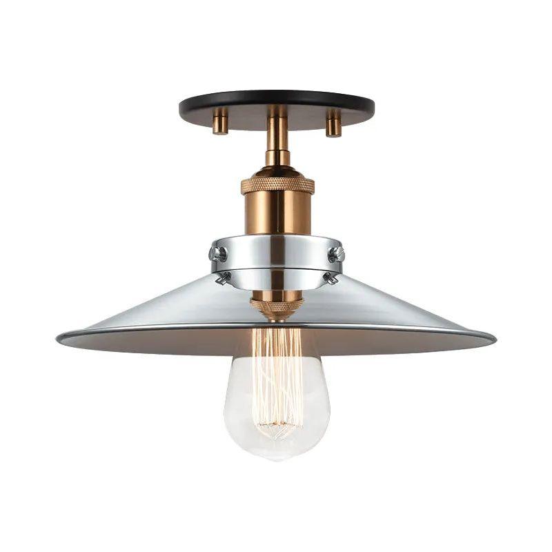 Matteo Lighting - Bulstrode's Workshop Metal Shade Flush Mount - X46111AGCH - Canada Light Shop