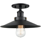 Matteo Lighting - Bulstrode's Workshop Metal Shade Flush Mount - X46111BKBK - Canada Light Shop