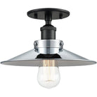 Matteo Lighting - Bulstrode's Workshop Metal Shade Flush Mount - X46111BKCH - Canada Light Shop