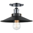 Matteo Lighting - Bulstrode's Workshop Metal Shade Flush Mount - X46111CHBK - Canada Light Shop