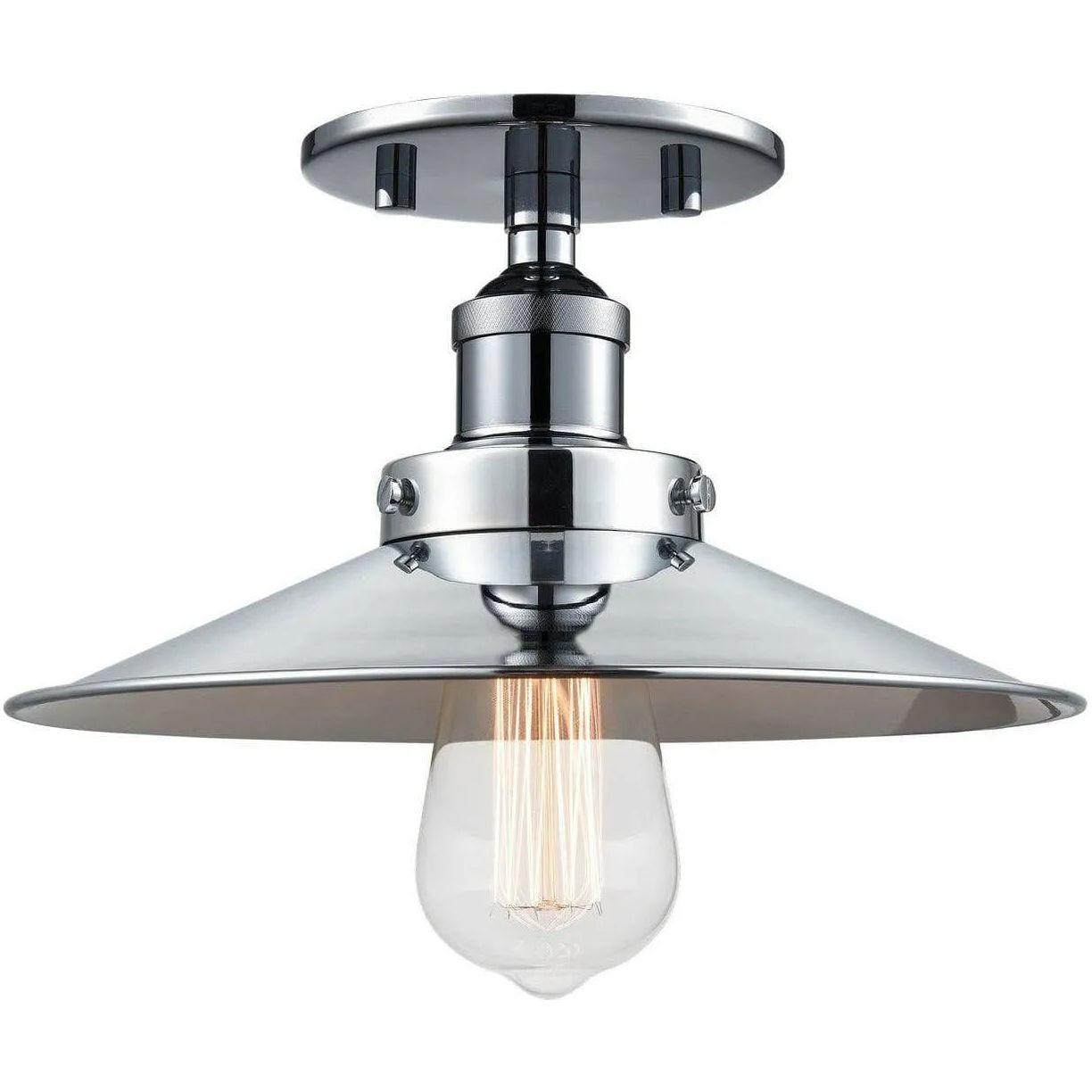 Matteo Lighting - Bulstrode's Workshop Metal Shade Flush Mount - X46111CHCH - Canada Light Shop