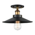 Matteo Lighting - Bulstrode's Workshop Metal Shade Flush Mount - X46111WGBK - Canada Light Shop