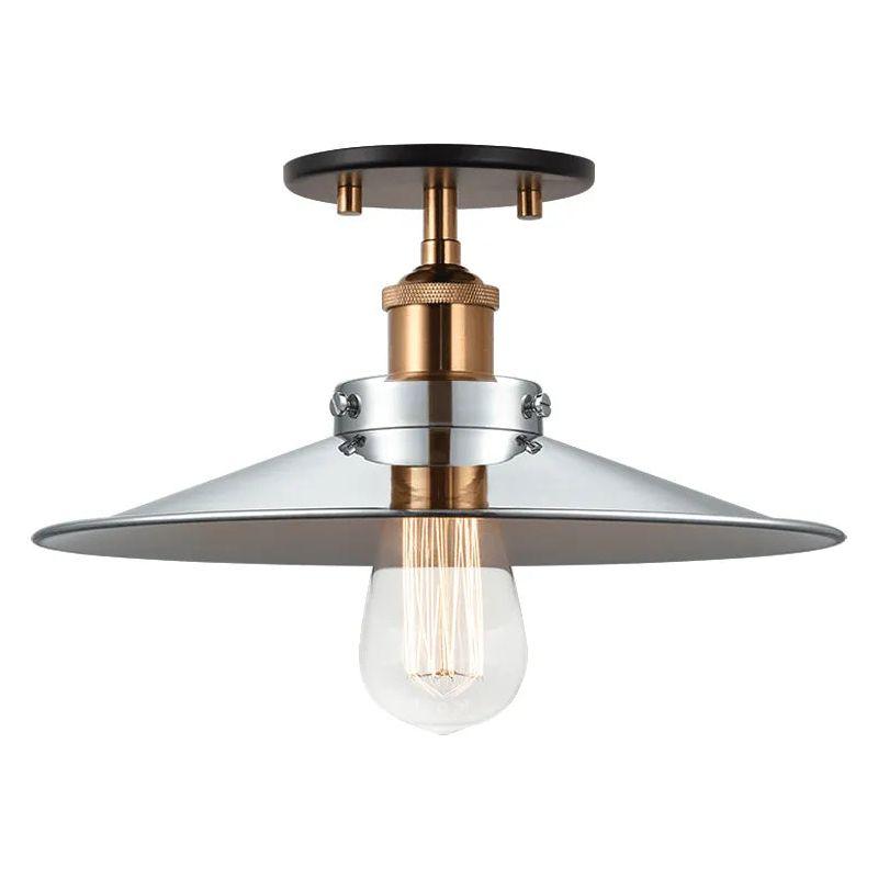 Matteo Lighting - Bulstrode's Workshop Metal Shade Flush Mount - X46112AGCH - Canada Light Shop