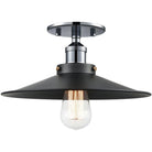 Matteo Lighting - Bulstrode's Workshop Metal Shade Flush Mount - X46112CHBK - Canada Light Shop
