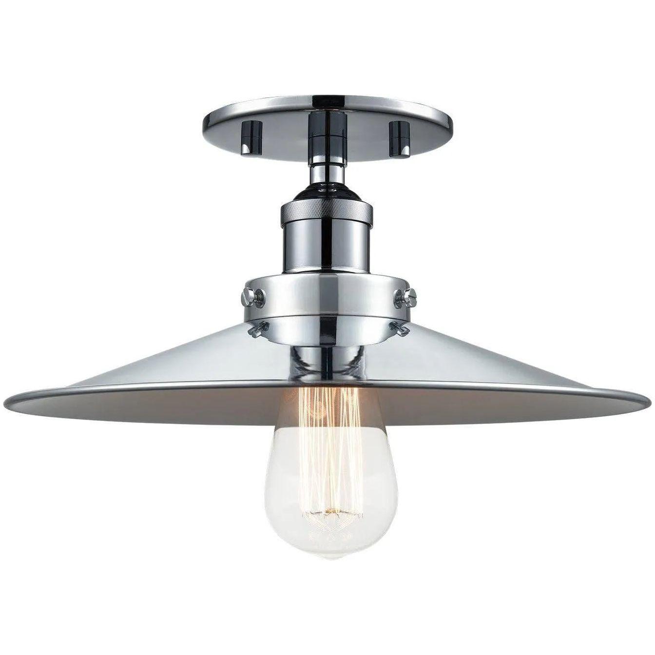 Matteo Lighting - Bulstrode's Workshop Metal Shade Flush Mount - X46112CHCH - Canada Light Shop