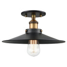 Matteo Lighting - Bulstrode's Workshop Metal Shade Flush Mount - X46112WGBK - Canada Light Shop