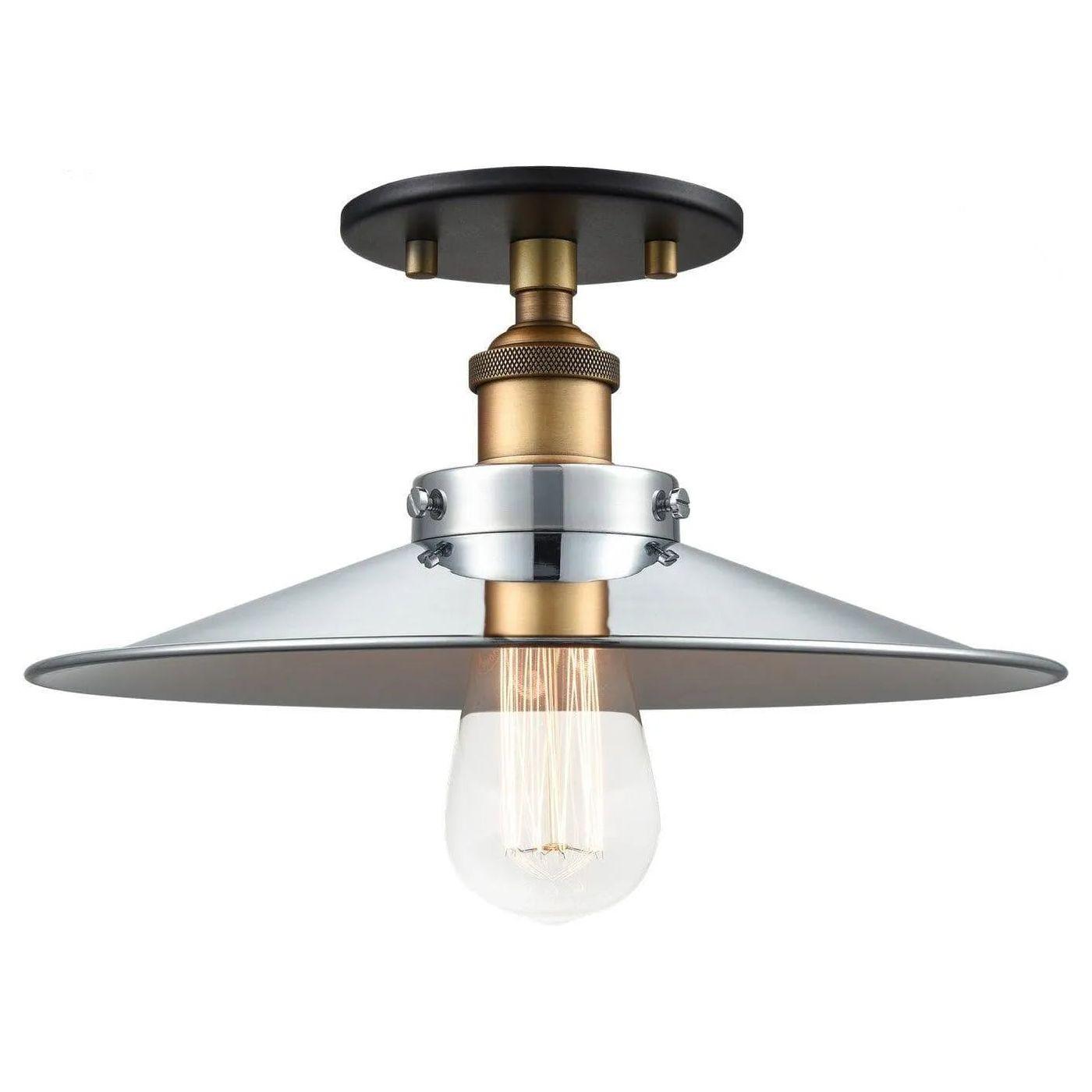 Matteo Lighting - Bulstrode's Workshop Metal Shade Flush Mount - X46112WGCH - Canada Light Shop