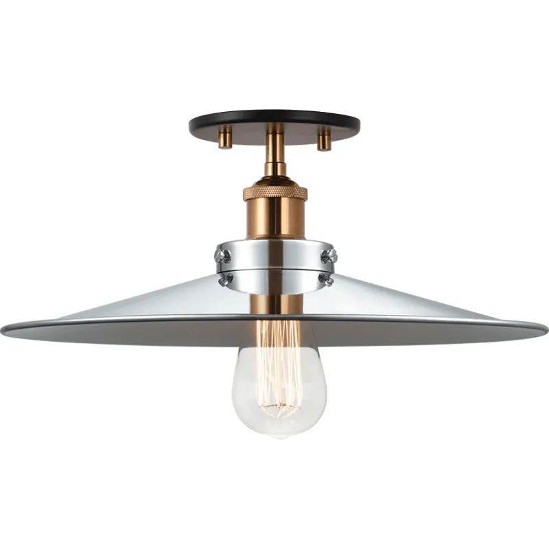 Matteo Lighting - Bulstrode's Workshop Metal Shade Flush Mount - X46113AGCH - Canada Light Shop