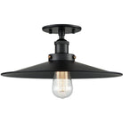 Matteo Lighting - Bulstrode's Workshop Metal Shade Flush Mount - X46113BKBK - Canada Light Shop