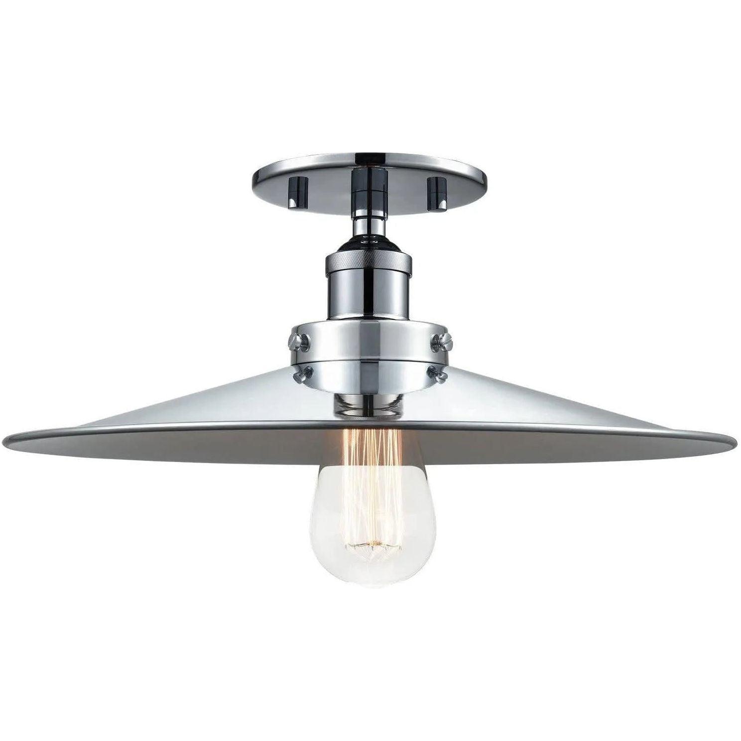 Matteo Lighting - Bulstrode's Workshop Metal Shade Flush Mount - X46113CHCH - Canada Light Shop