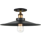 Matteo Lighting - Bulstrode's Workshop Metal Shade Flush Mount - X46113WGBK - Canada Light Shop