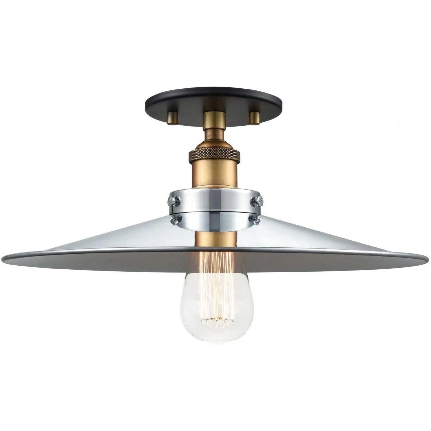 Matteo Lighting - Bulstrode's Workshop Metal Shade Flush Mount - X46113WGCH - Canada Light Shop