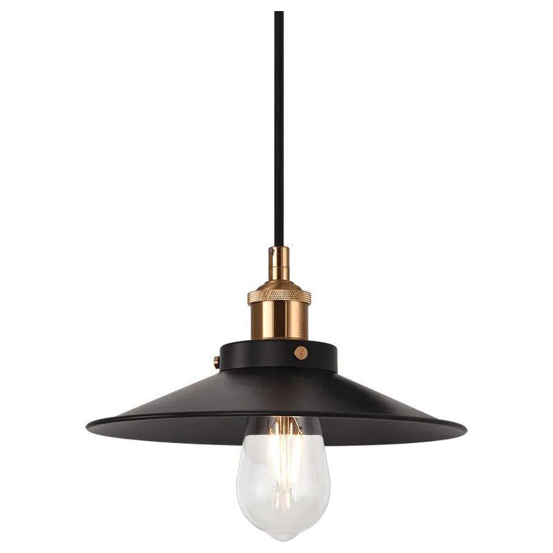 Matteo Lighting - Bulstrode's Workshop Metal Shade Pendant - C46111AGBK - Canada Light Shop