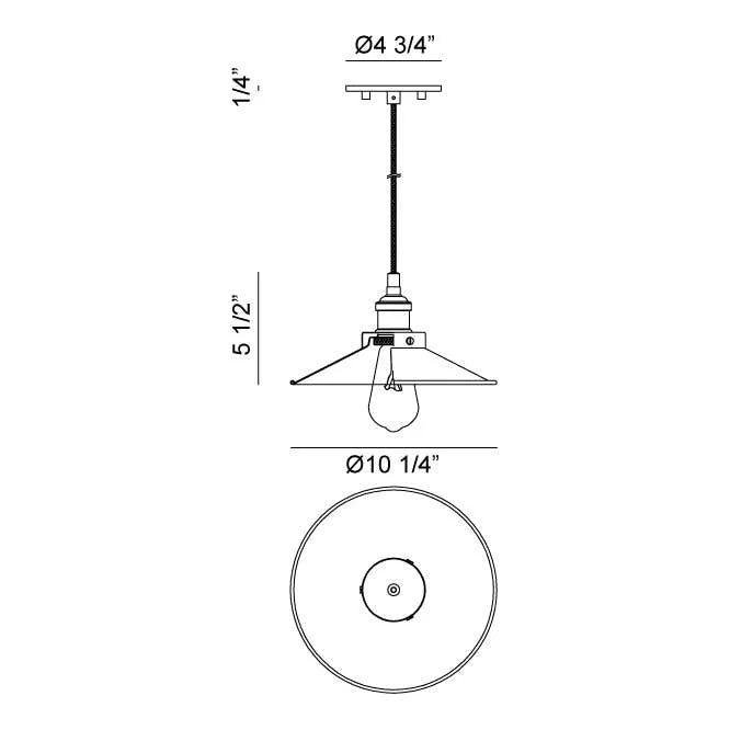 Matteo Lighting - Bulstrode's Workshop Metal Shade Pendant - C46111AGBK - Canada Light Shop