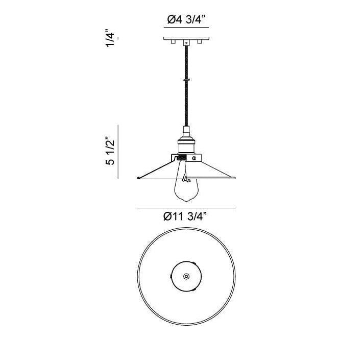 Matteo Lighting - Bulstrode's Workshop Metal Shade Pendant - C46111AGBK - Canada Light Shop