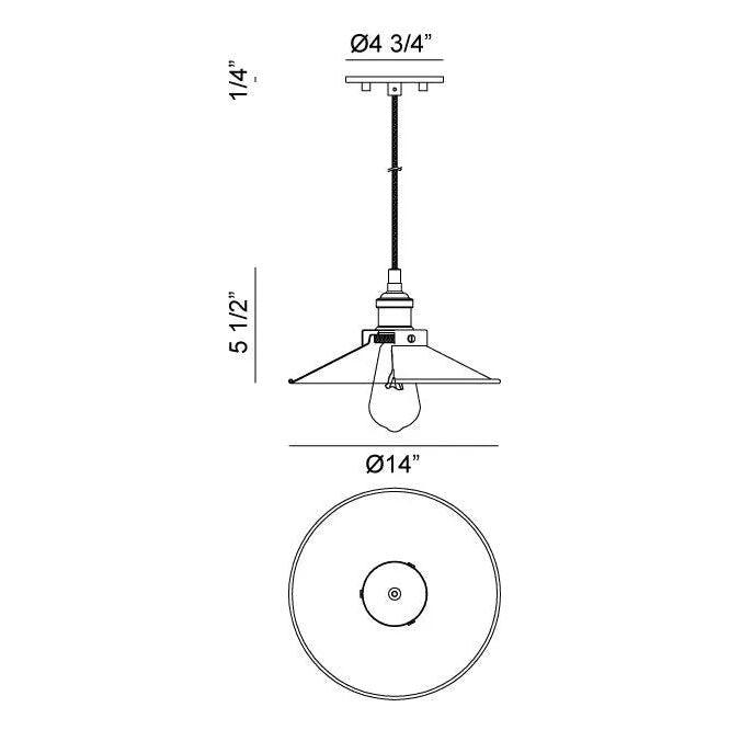 Matteo Lighting - Bulstrode's Workshop Metal Shade Pendant - C46111AGBK - Canada Light Shop
