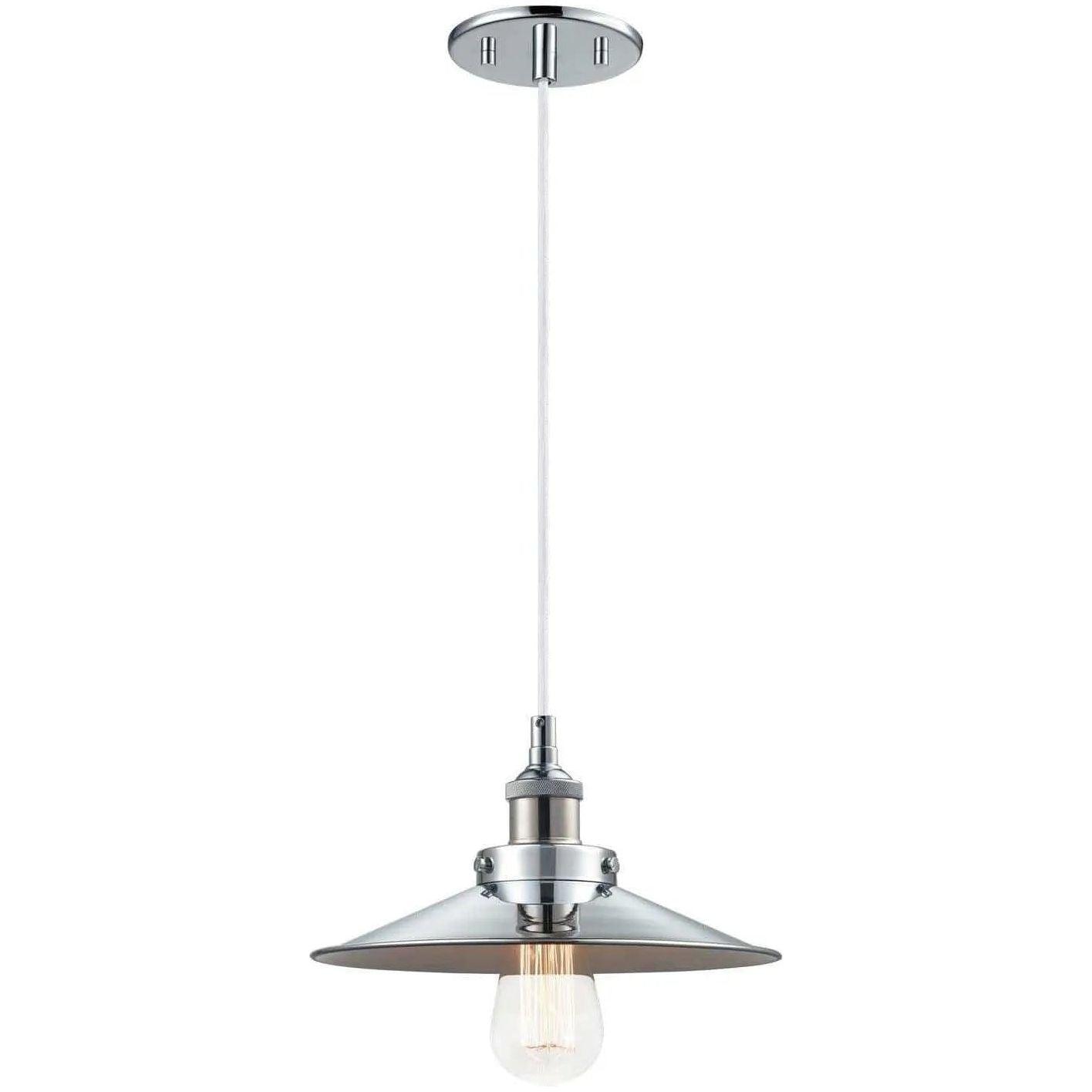 Matteo Lighting - Bulstrode's Workshop Metal Shade Pendant - C46111CHCH - Canada Light Shop