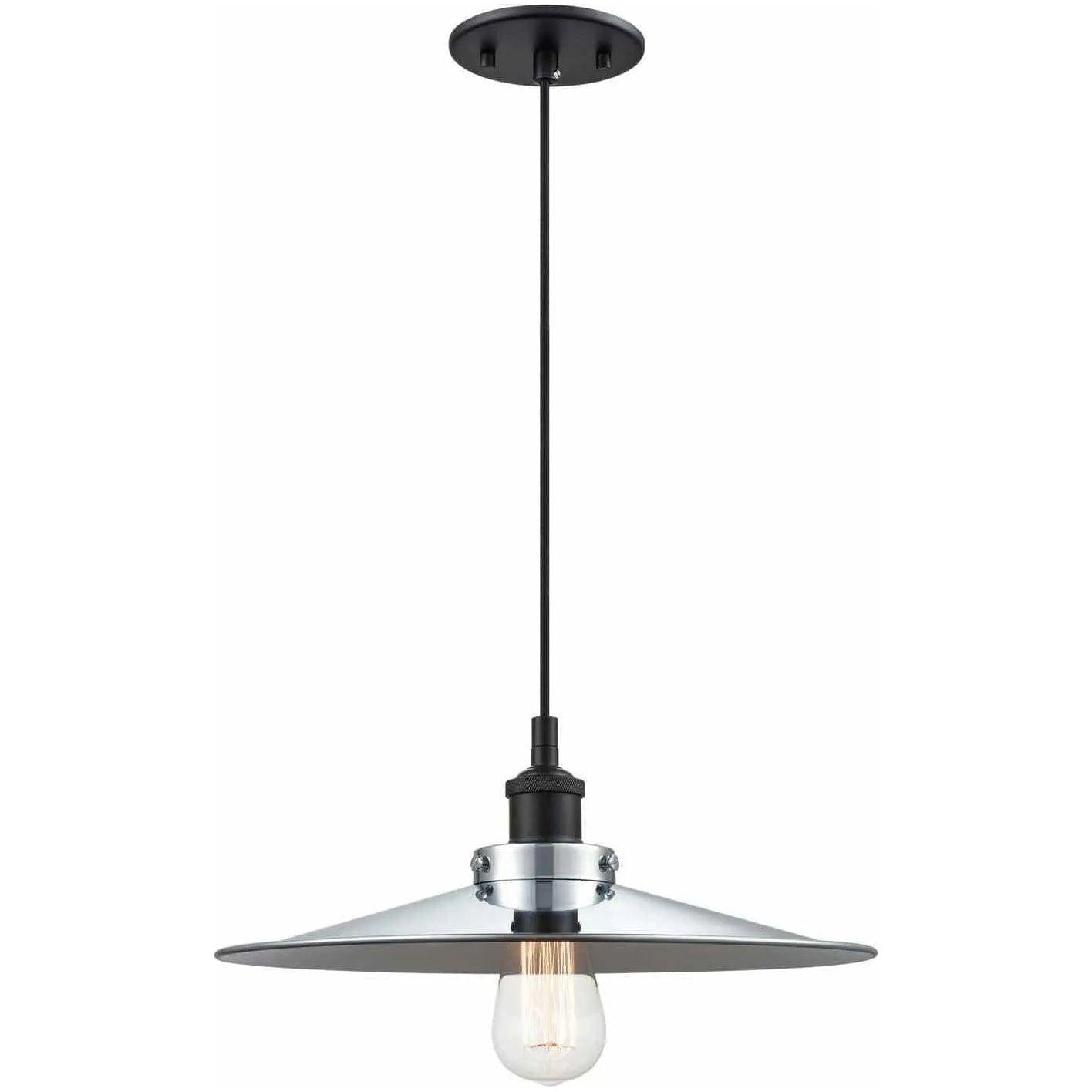 Matteo Lighting - Bulstrode's Workshop Metal Shade Pendant - C46113BKCH - Canada Light Shop
