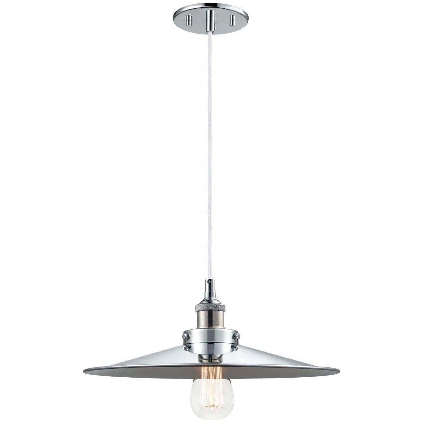 Matteo Lighting - Bulstrode's Workshop Metal Shade Pendant - C46113CHCH - Canada Light Shop