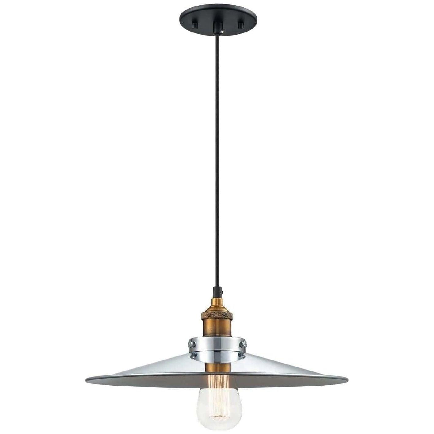 Matteo Lighting - Bulstrode's Workshop Metal Shade Pendant - C46113WGCH - Canada Light Shop