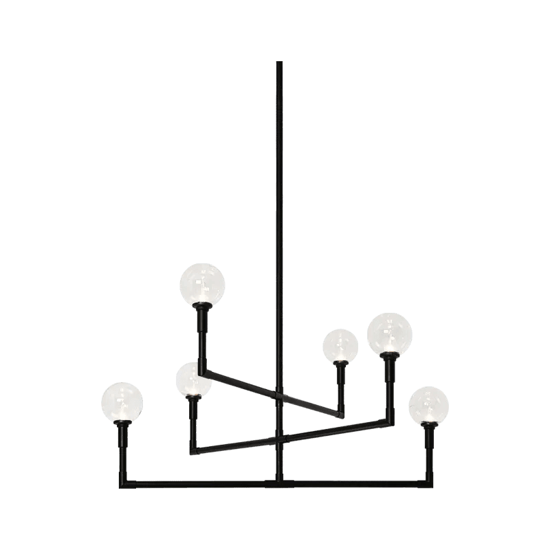 Matteo Lighting - Candlestix Chandelier - C64806BKCL - Canada Light Shop