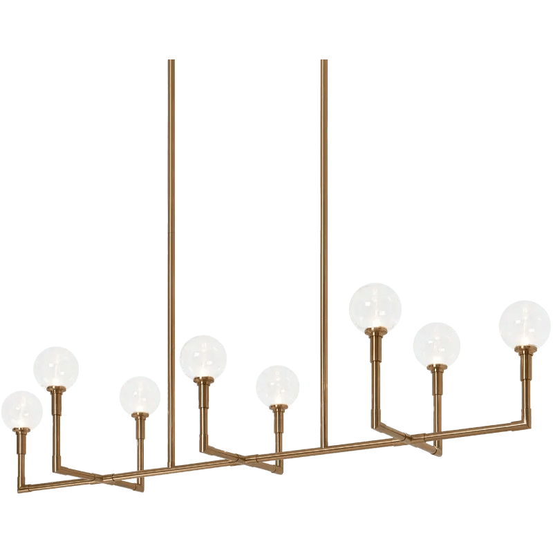 Matteo Lighting - Candlestix Linear Chandelier - C64808AGCL - Canada Light Shop