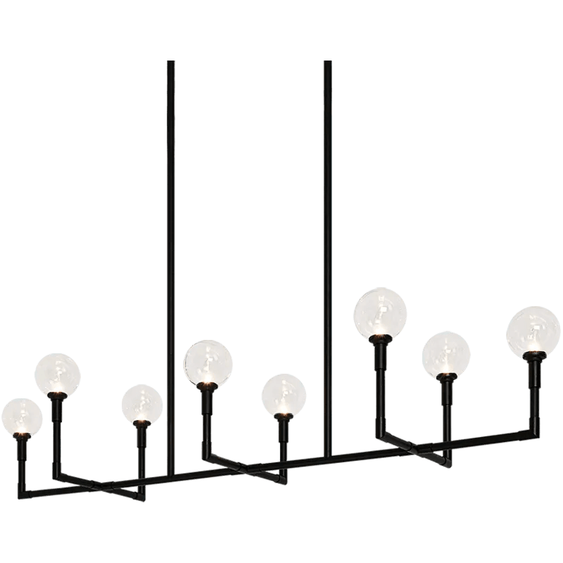 Matteo Lighting - Candlestix Linear Chandelier - C64808BKCL - Canada Light Shop