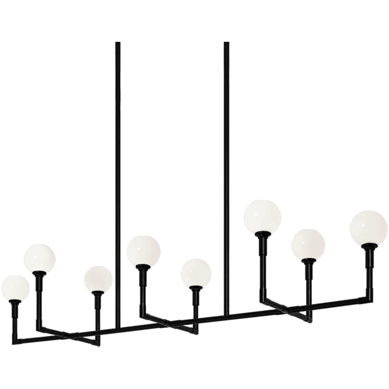 Matteo Lighting - Candlestix Linear Chandelier - C64808BKOP - Canada Light Shop