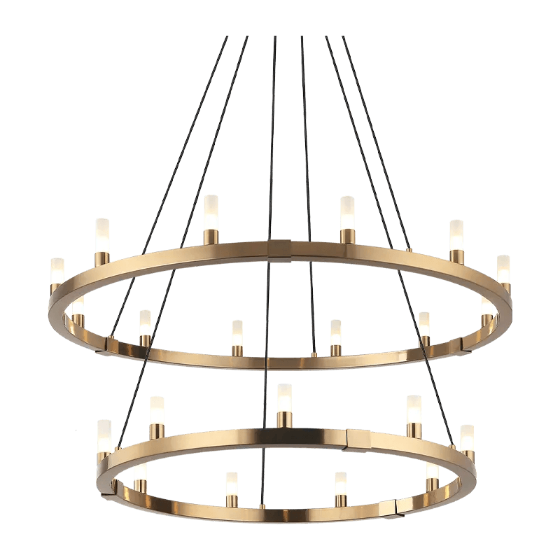 Matteo Lighting - Cascadian Circular Double Chandelier - C75221AG - Canada Light Shop