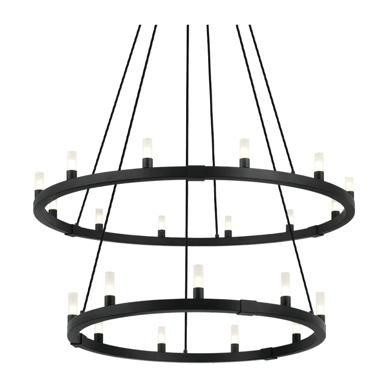 Matteo Lighting - Cascadian Circular Double Chandelier - C75221MB - Canada Light Shop