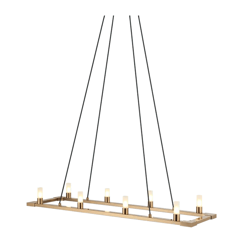 Matteo Lighting - Cascadian Rectangular Single Chandelier - C75208AG - Canada Light Shop