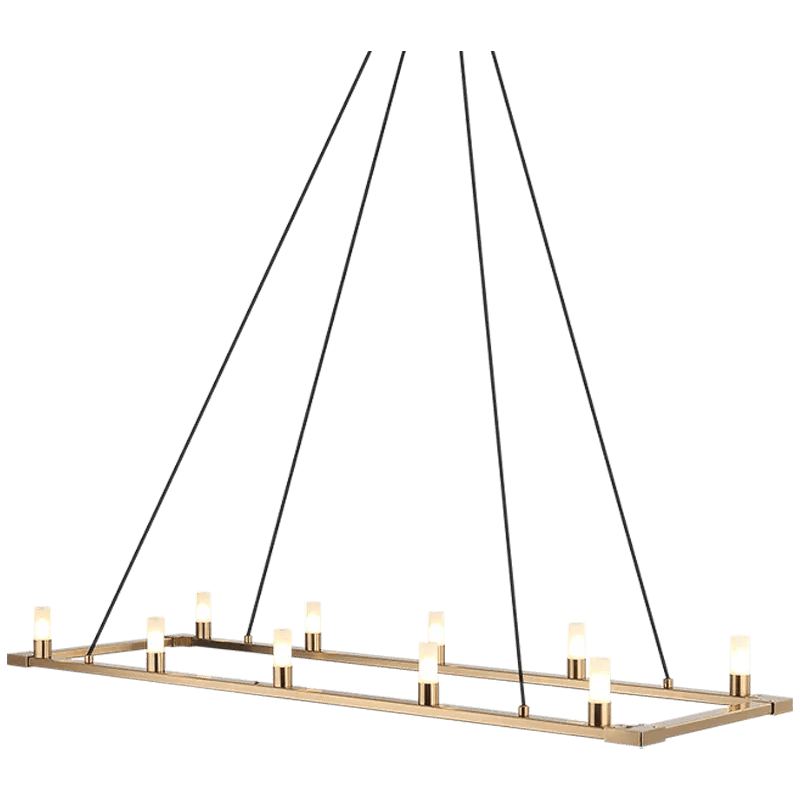 Matteo Lighting - Cascadian Rectangular Single Chandelier - C75210AG - Canada Light Shop