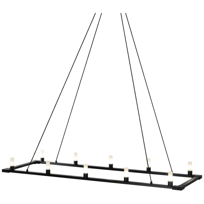 Matteo Lighting - Cascadian Rectangular Single Chandelier - C75210MB - Canada Light Shop