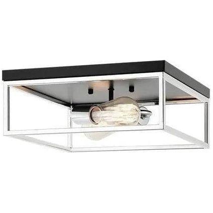 Matteo Lighting - Clarke Square Flush Mount - M15542BKCH - Canada Light Shop