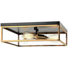Matteo Lighting - Clarke Square Flush Mount - M15543BKAG - Canada Light Shop