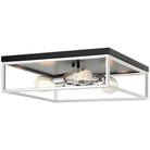 Matteo Lighting - Clarke Square Flush Mount - M15543BKCH - Canada Light Shop