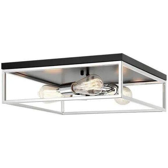 Matteo Lighting - Clarke Square Flush Mount - M15543BKCH - Canada Light Shop