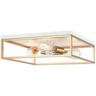 Matteo Lighting - Clarke Square Flush Mount - M15543WHAG - Canada Light Shop
