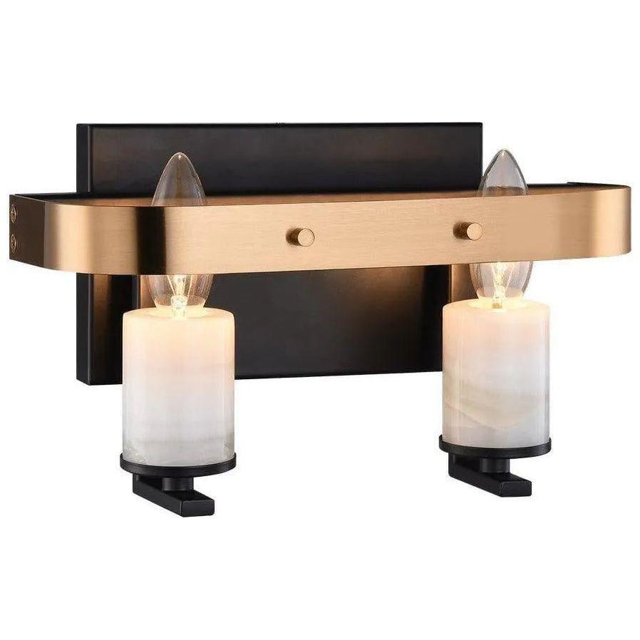 Matteo Lighting - Crandle Bath Vanity - W82902BKAG - Canada Light Shop