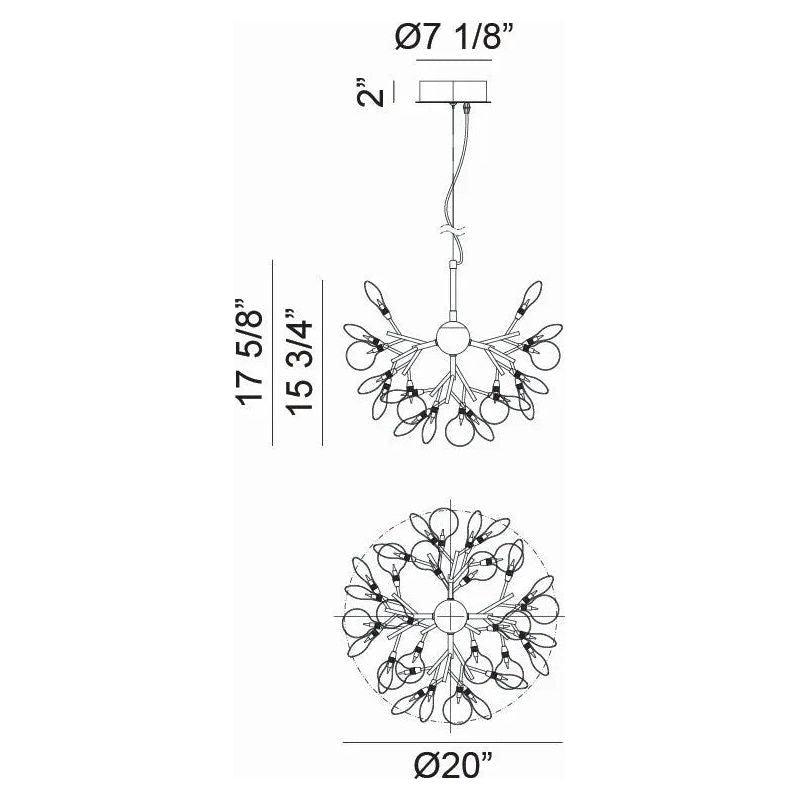 Matteo Lighting - Hydragea Bloom LED Pendant - C69820GL - Canada Light Shop