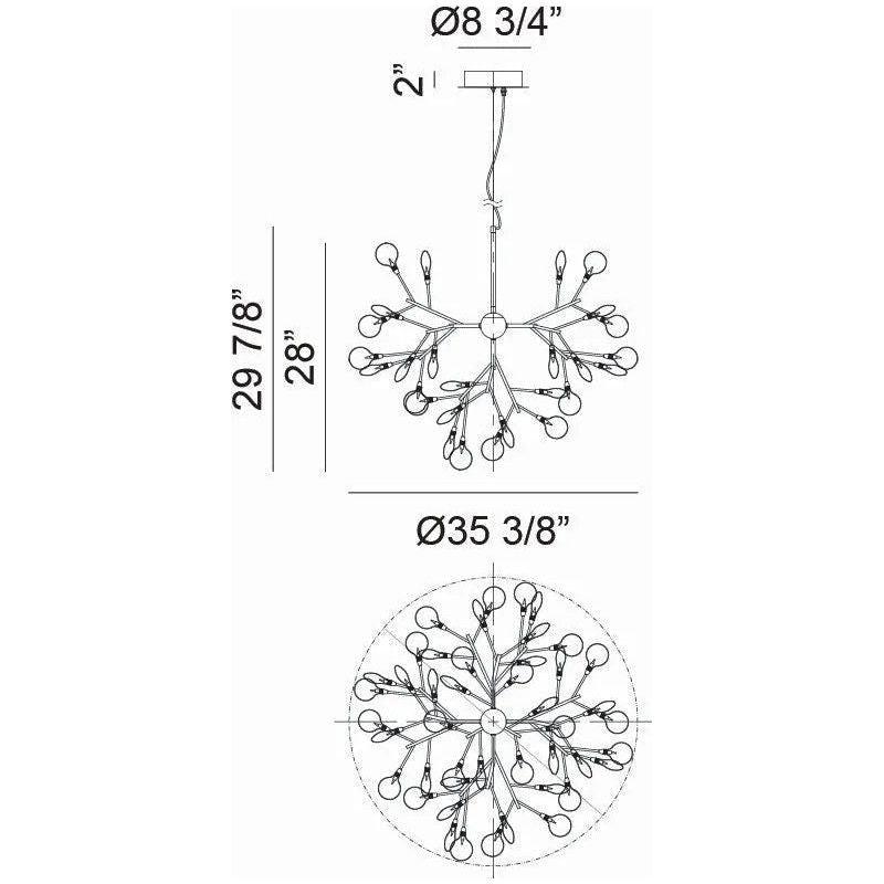 Matteo Lighting - Hydragea Bloom LED Pendant - C69820GL - Canada Light Shop