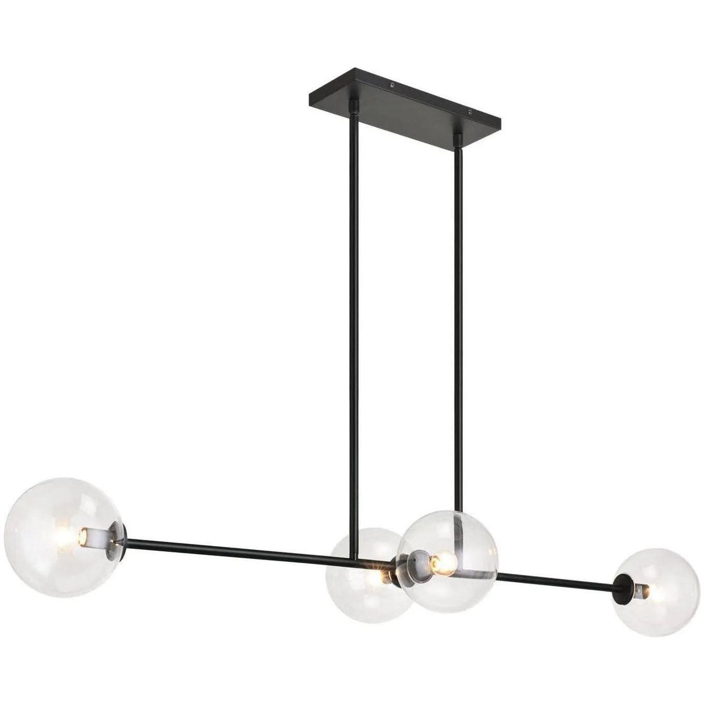 Matteo Lighting - Novo Linear Pendant - C81704BKCL - Canada Light Shop