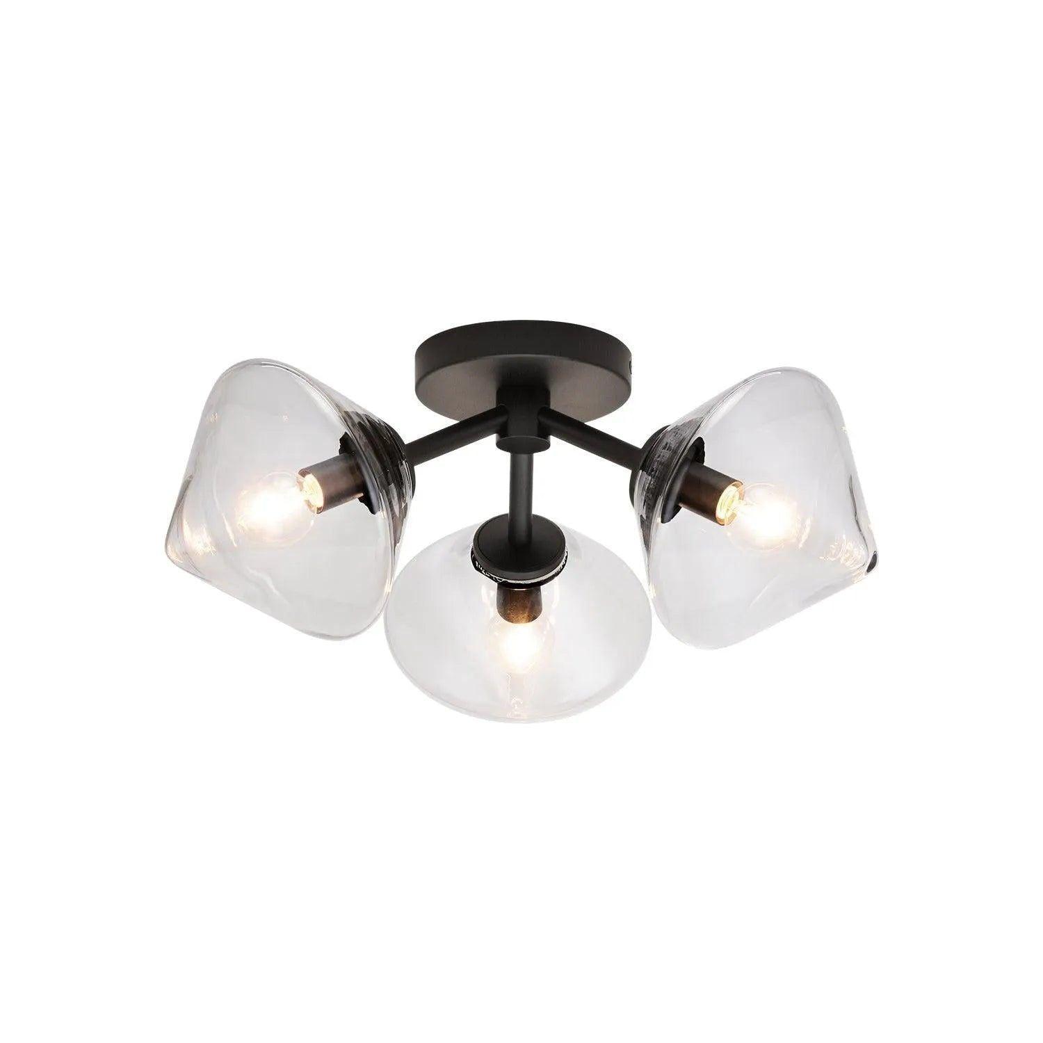 Matteo Lighting - Novo Oval Ceiling Mount - X81743BKCL - Canada Light Shop