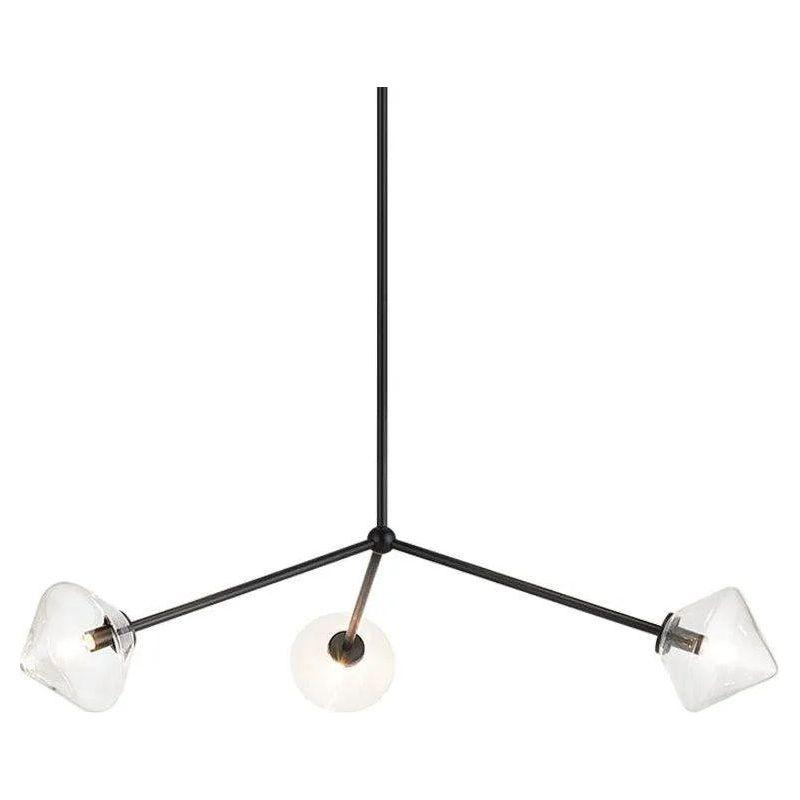 Matteo Lighting - Novo Triple Diamond Chandelier - C81743BKCL - Canada Light Shop