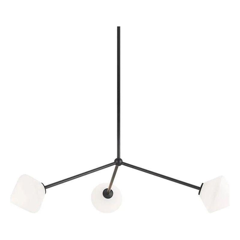 Matteo Lighting - Novo Triple Diamond Chandelier - C81743BKOP - Canada Light Shop