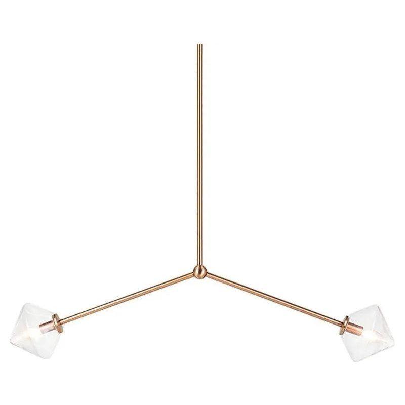 Matteo Lighting - Novo Twin Diamond Linear Pendant - C81742AGCL - Canada Light Shop