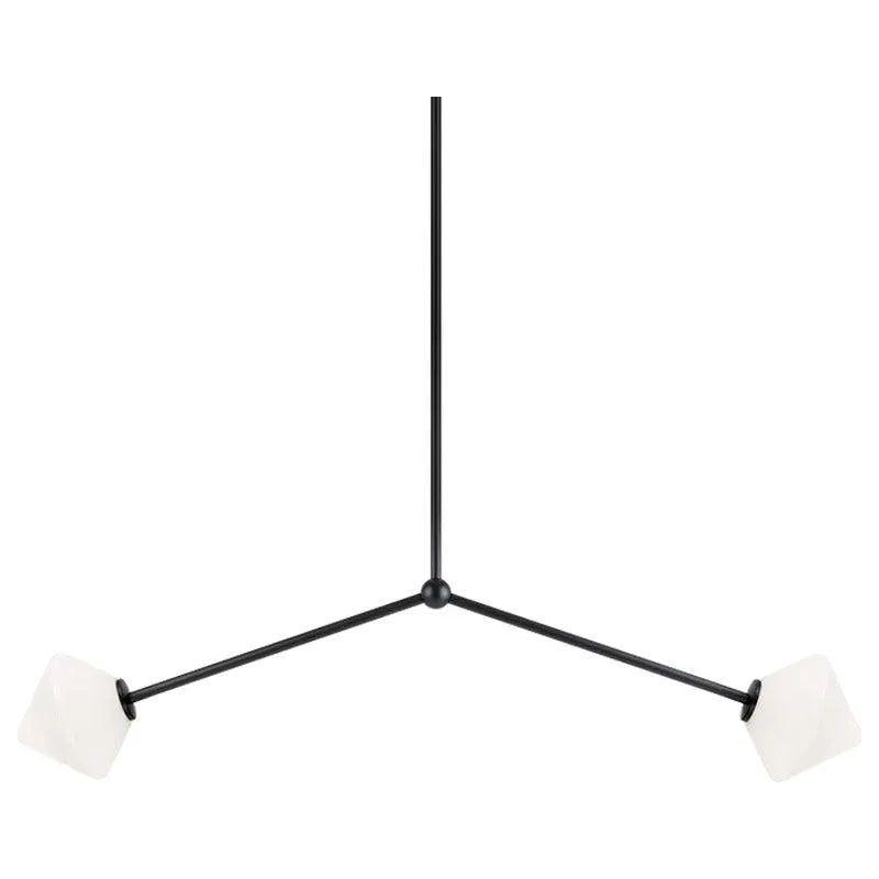 Matteo Lighting - Novo Twin Diamond Linear Pendant - C81742BKOP - Canada Light Shop