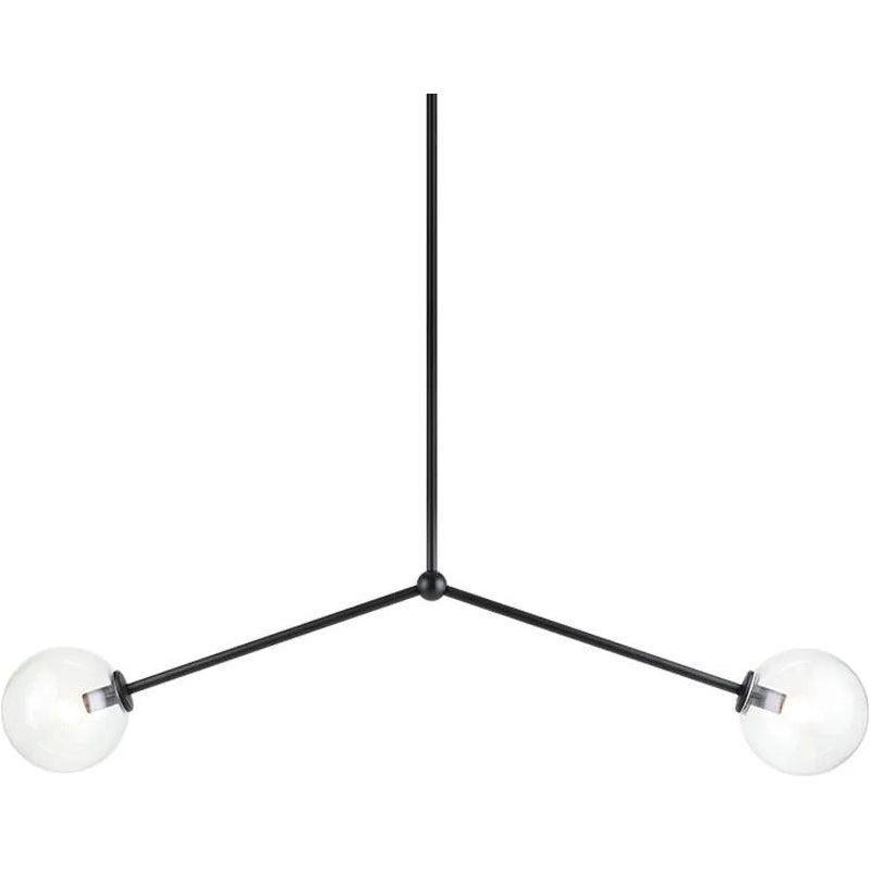 Matteo Lighting - Novo Twin Linear Pendant - C81702BKCL - Canada Light Shop