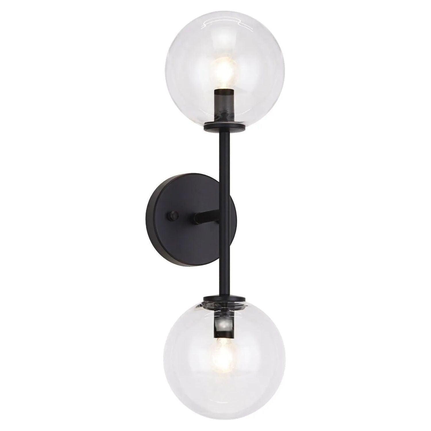 Matteo Lighting - Novo Wall Sconce - W81702BKCL - Canada Light Shop