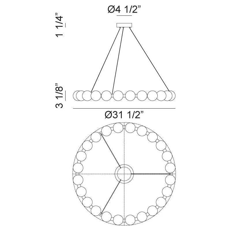 Matteo Lighting - Oni Chandelier - C83425OG - Canada Light Shop